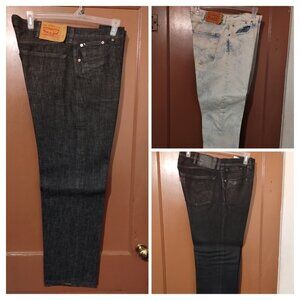 LOT OF 3 MENS Levis 501 Jeans 38x30 38X31 Straight Leg Button Fly